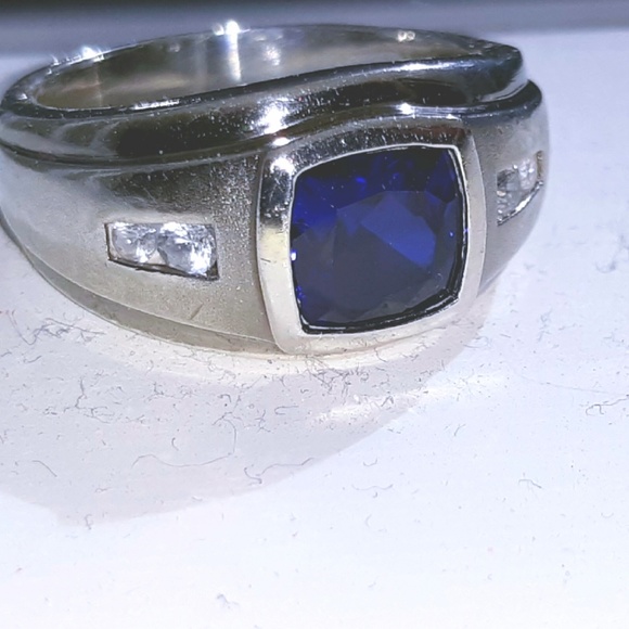 Precious Stones in Sterling Silver Men's Rings - Picture 4 of 4
